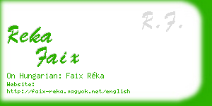 reka faix business card